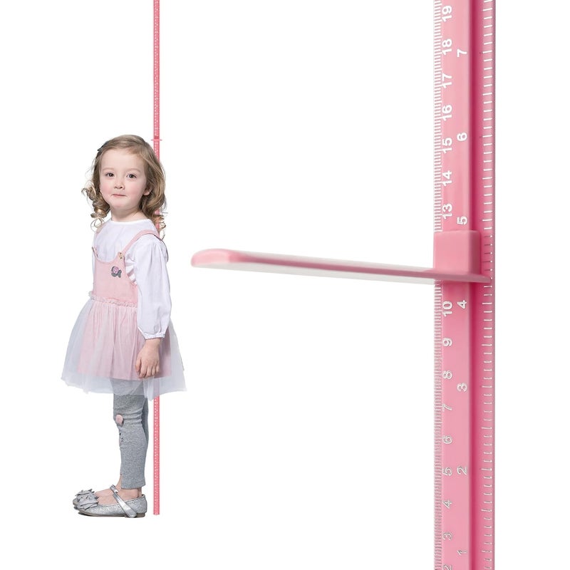 SNOPARD Store Growth Chart, Baby Height Chart,Spliced Height Ruler, Kids Height Measurement for Wall Sticker, Sliding Measuring Ruler for Nursery School Clinic with High Precision,79 inch (Pink) - Image 1